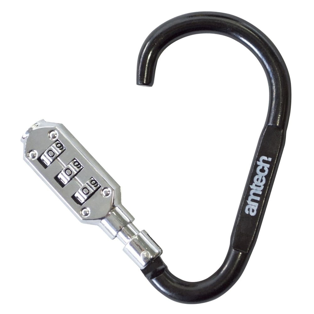 Am-Tech S4321 Combination Carabiner Lock - Multi-Colour
