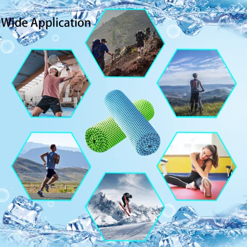 Lydtick 30Pack Cooling Towels For Neck And Face (40"X12"), Microfiber Bulk Cooling Towels For Athletes Cooling Neck Wraps Instant Cooling Towels For Yoga,Gym,Golf,Running,Fitness And Workout #TOP1