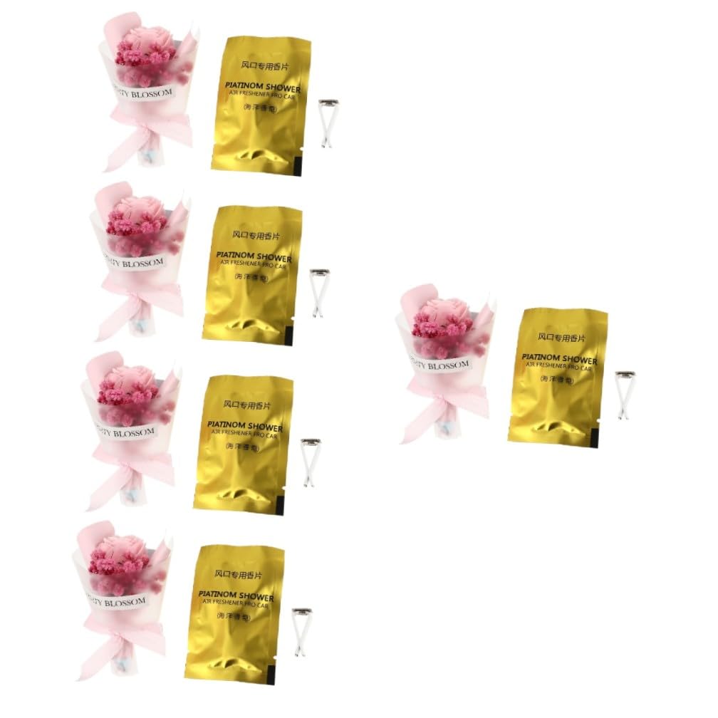 Gatuida 5pezzi Clip Diffusore Di Aromi Per Auto Con Fiore Immortale Decorazione Per Bocchette Aria Profumatore Per Auto Per Donne Per Occasioni Speciali e Regali Design Adorabile e