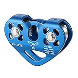 Lixada Zipline Pulley 30KN Trolley Rescue for 1/4 5/16 3/8 1/2 Cable Backyard Zipline, Hauling, Rigging and Commercial Purposes,Holds Upto 6700lbs