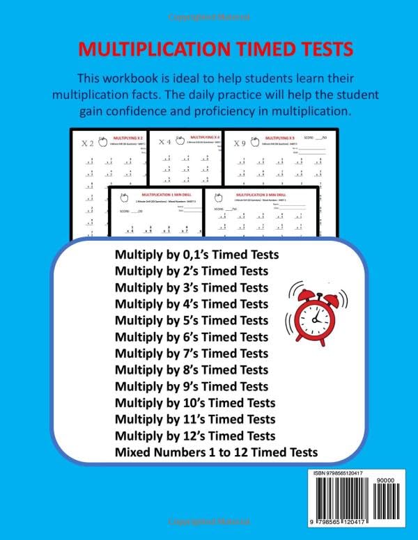 Multiplication Timed Tests: - 100 DAYS of Times Table Speed Tests - Math Drills, Grades 3-5 - Image 2