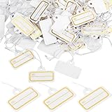 Facile à utiliser: Chaque étiquette est équipée d'une lanière indépendante. Il n'est pas nécessaire de préparer des accessoires supplémentaires. Vous pouvez accrocher directement l'étiquette sur les articles à marquer, qu'il s'agisse de vêtements, de bijoux ou de petits objets d'artisanat, elle peut être facilement accrochée en place, économisant du temps et des efforts