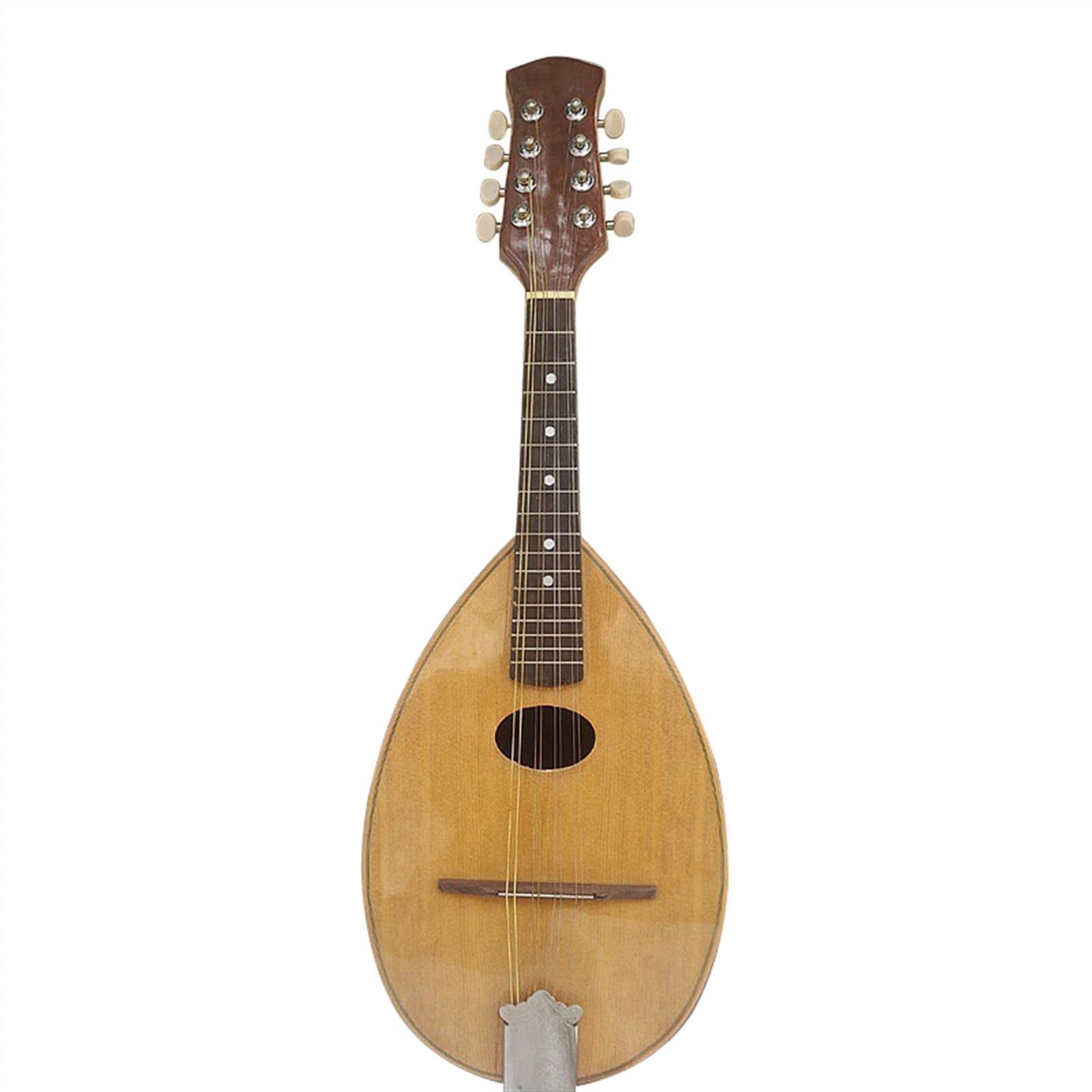 Mandoline Décorative En Bois Naturel – Vintage 1970, 20x62 Cm