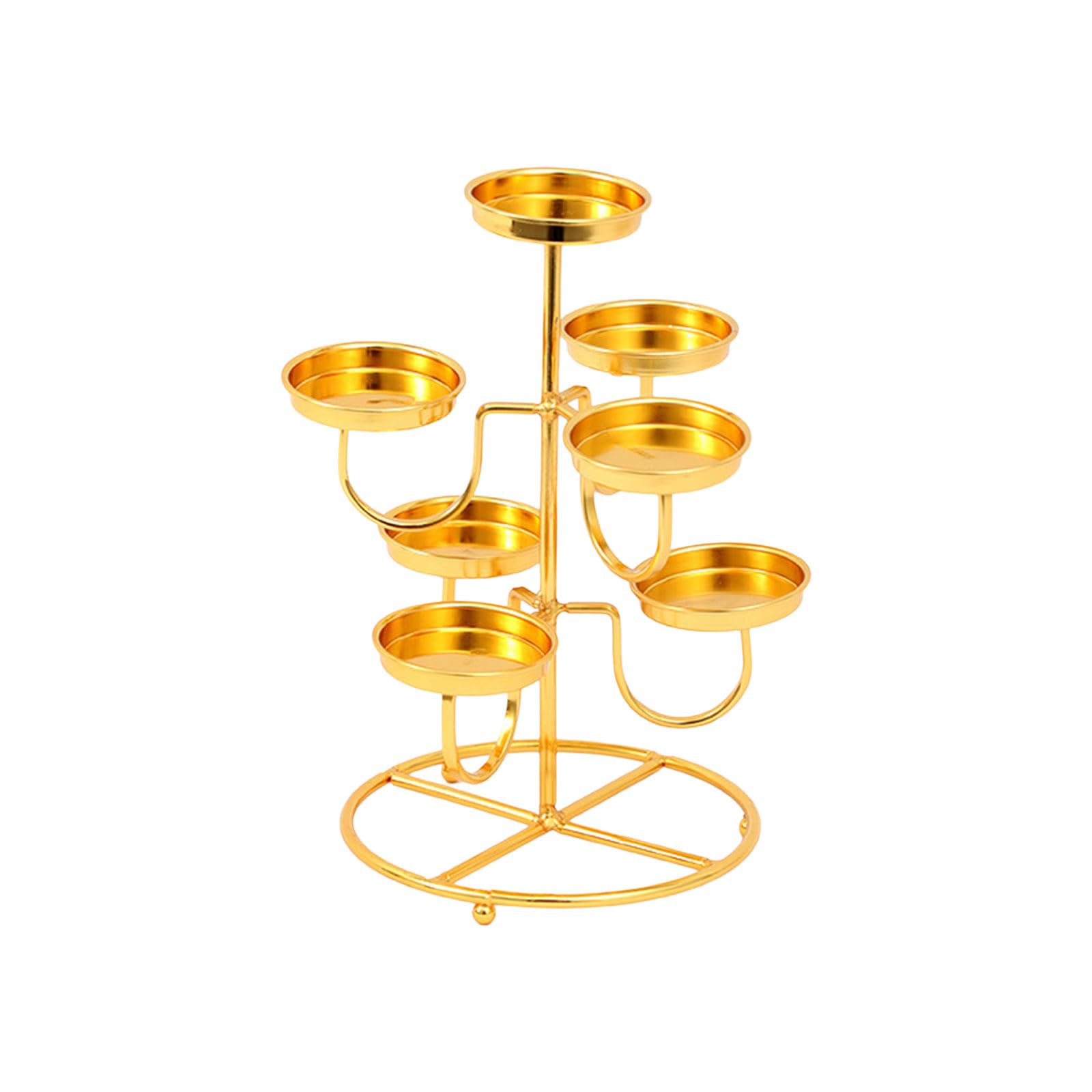 Elnwnnkc Decorative Holder 7 Branch Candlesticks Metal Stand for Table Centerpieces Wedding Dinning Party Stands Decorative