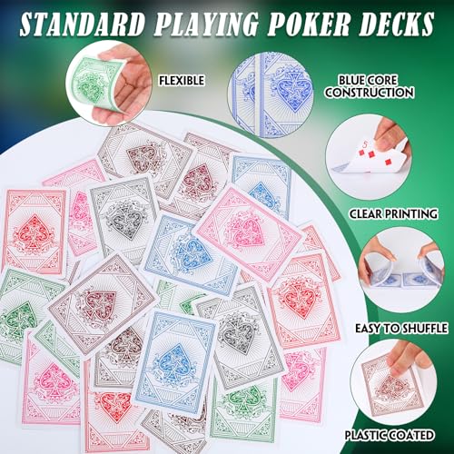 48 Paquetes de Barajas de Poker en 12 Colores miniatura 3