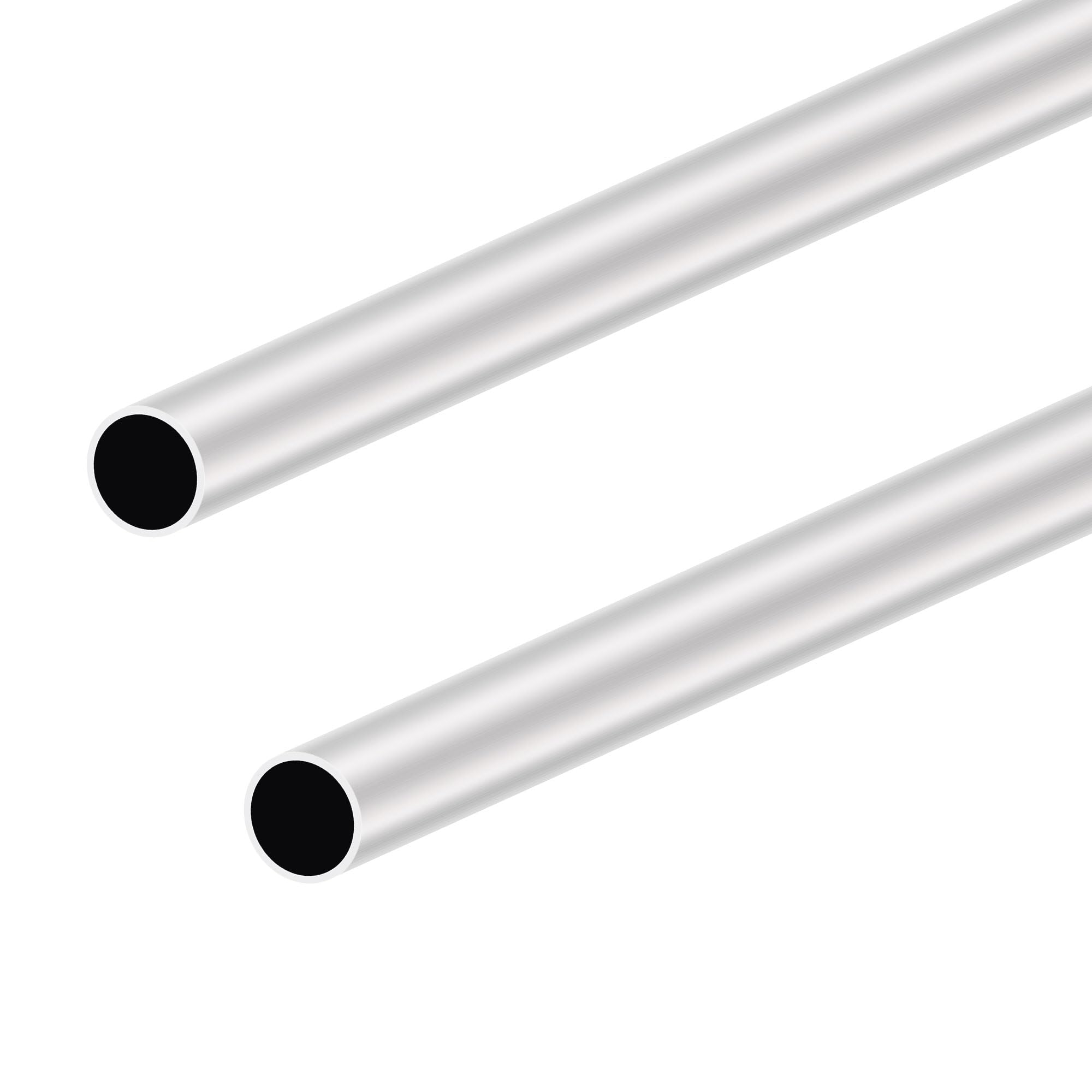 LAVMHAB 6063 Aluminum Tube 20mm OD x 18mm ID 1.0mm Wall Thickness 400mm Length, Aluminum Round Tubing Seamless Straight Pipes (2pcs)