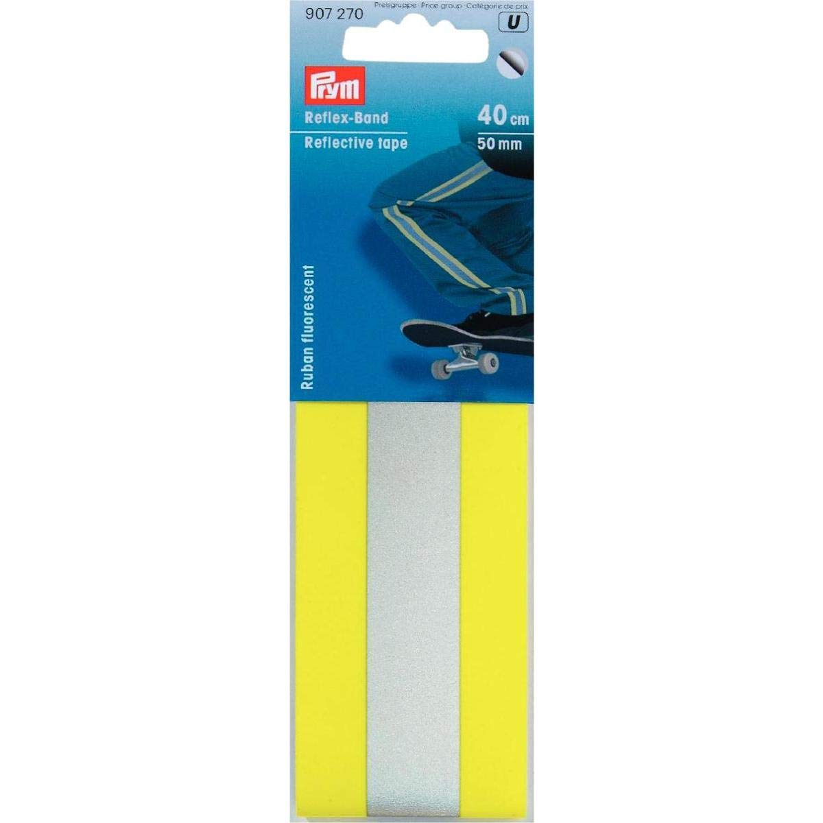 Prym Yellow & Silver Reflective Self Adhesive Tape