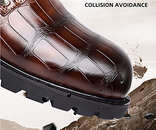 CHUUMEE Men's Fashion Boots Motorcycle Combat Ankle Dress Boots3