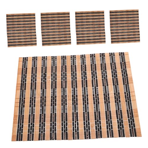 CALLARON 5Pcs Bamboo Heat Insulation Mat Thickened Sauna Seat Mats for Spa Shower Steam Rooms Lightweight Portable Bath House Cushion for Enhanced Heat Protection