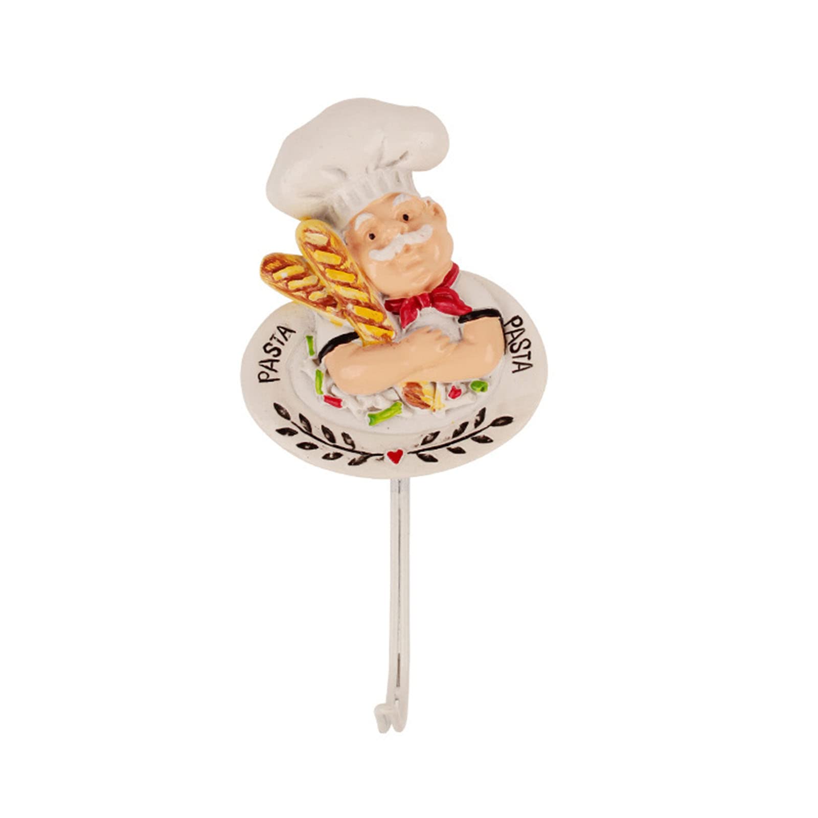 Tsophreniq Dining Purse Hooks Cartoon Chef Shaped Sticky Wall Mounted Hooks Cute Door-Kitchen Hanger Utilities Hook For-Kitchen Chef Wall