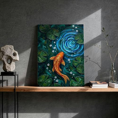 Toile murale ondulation eau pour raviver un mur blanc triste - 4