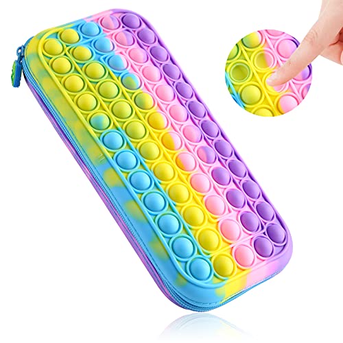 Pop Pencil Case Fidget Toys Pencil Pen Box Fidgets for Girls 10-12 Pencil Bag Stationery Storage Bag Decompression for School Home Office Easter Gifts for Girls Party Favors School Season Gifts