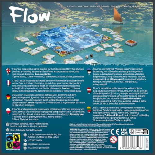 Brain Games, Flow, Familienspiel, 1-6 Spieler, ab 8+ Jahren, 15 Minuten, Deutsch, Mehrsprachig – Bild 5