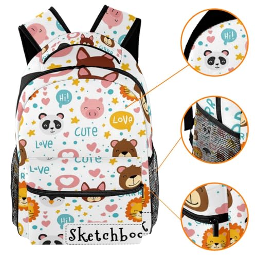 Sac à dos singe et panda multicolore : le cadeau de rentrée idéal