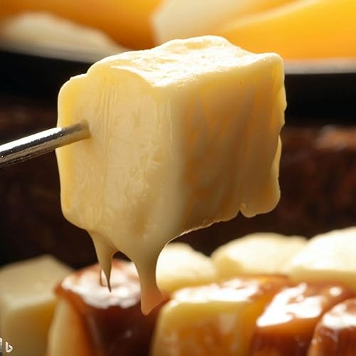 Miniatura 5 de Juego de fondue tradicional de hierro fundido esmaltado negro mate para fondue suiza, 12 piezas, para carne, chocolate y queso, hierro fundido para