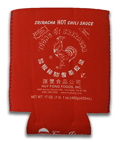 Huy Fong Sriracha Hot Chili Sauce Officially Licensed Insulated Can Cooler (Size - 12 Oz.) - Great Hot Sauce Lover Gift! #TOP1