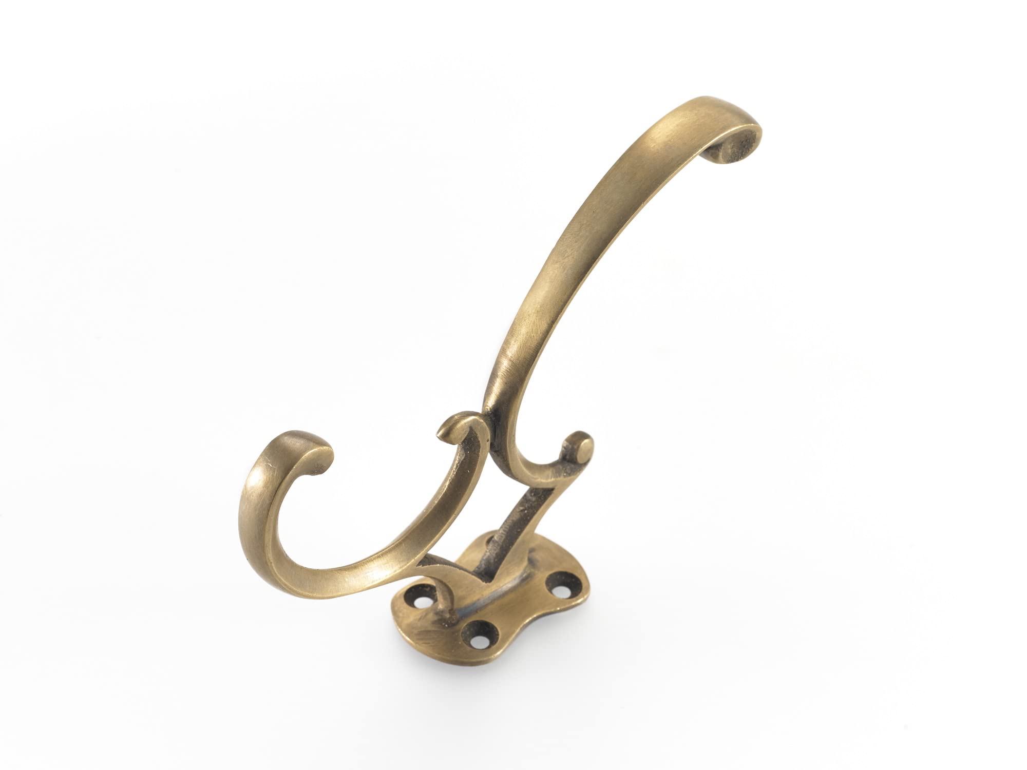 Foundryman Brass - Ornate Wall Hook - Solid And Vintage Design - Perfect For A House Makeover