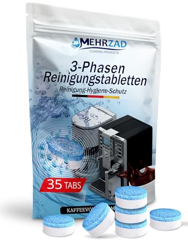 3-in-1 Reinigungstabletten für Kaffeevollautomaten – Reinigen, Pflegen & Schützen | Kompatibel und getestet für Jura Kaffeevollautomaten | 35 Stück à 3,5 g | Neue Formel „Made in Germany“