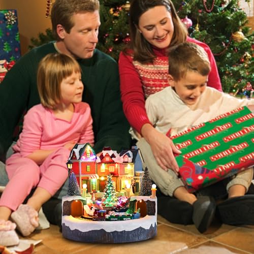 Aldea de Navidad con música solucion para centros de mesa con USB 8