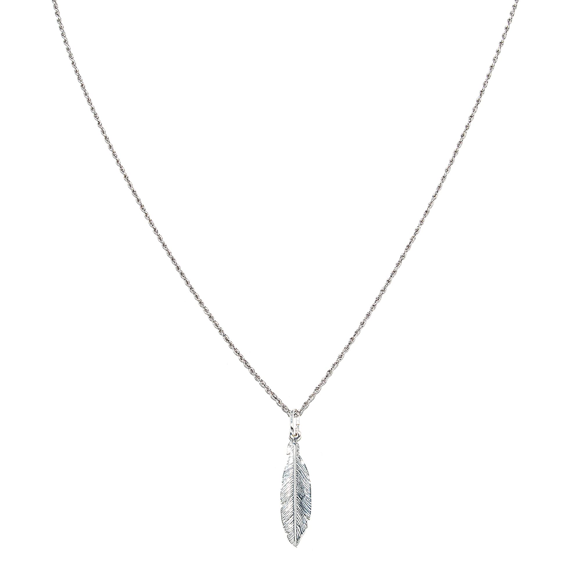 Diamond-Cut Kette Halskette 1,2 mm mit Kreuzanhänger und Feder 925 Sterling Silber Damen/Herren Halskette