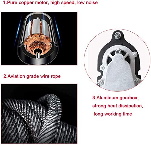 image for Generies Lift Electric Hoist Crane Wire Remote Control 110V, 1500W 7.6