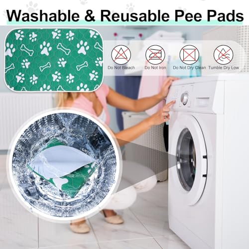 Image of BEAUTYZOO 6 Pack Washable Pee Pads for Dogs, Reusable Puppy Pads for Potty Training, Waterproof Super Absorbent Whelping Pads, Mats Non Slip Against Urine for Small Medium Dogs Cats, 16 inch x 24 inch