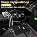PiSFAU DC 12V to 110V AC Car Plug Adapter 200W Power Inverter, Outlet with 20W USB-C, USB-Fast Charger(18W) / 4.8A Dual USB/ Car Charger for Laptop