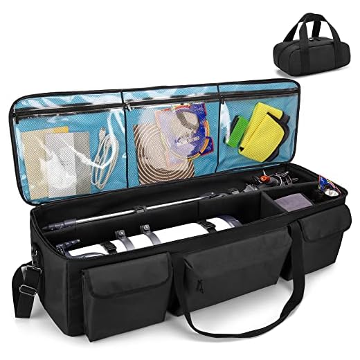 samdew Large Telescope Travel Bag, 40.8" Telescope Soft Case Bonus Accessory Bag & Dividers, Astronomical Telescope Carry Bag with Optical Tube & Tripod Buckles, Compatible with Celestron Telescope
