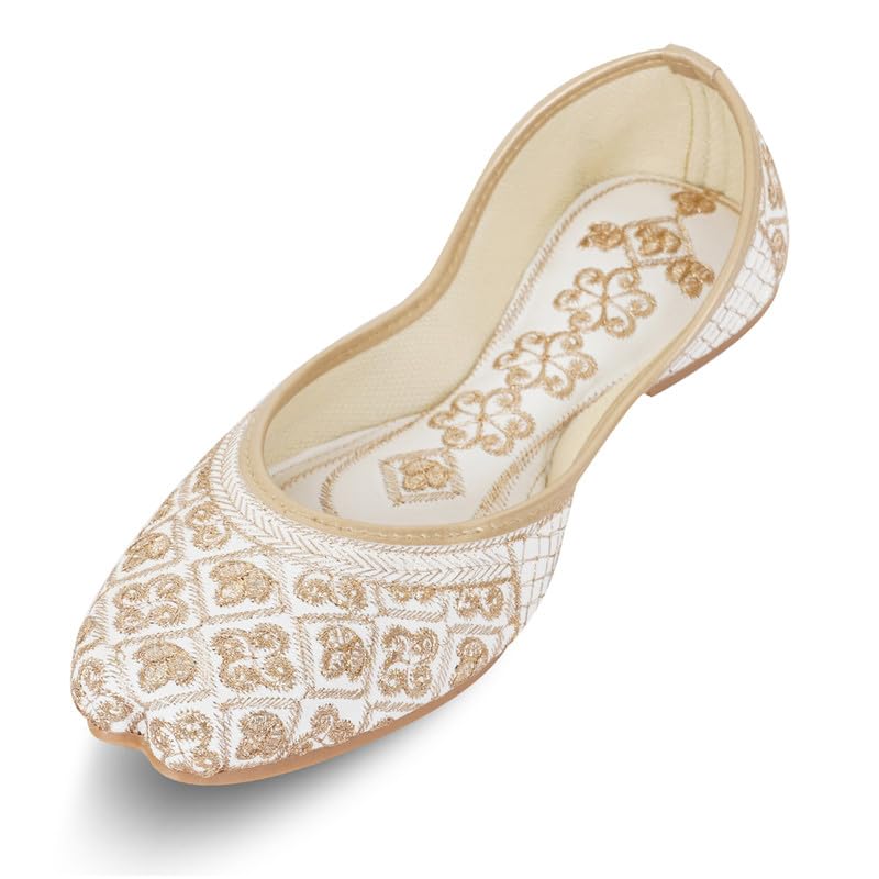 Image of DFR Women Juti | Embroidered Rajasthani Mojari Girls Shoe