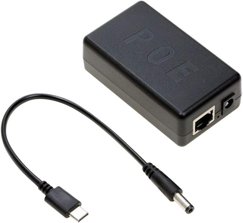 USB-C PoE Splitter Gigabit, PoE to USB-C 5V/4A Power Supply for Raspberry Pi 4 and More, 802.3at Power Over Ethernet to USB Type-C Adapter