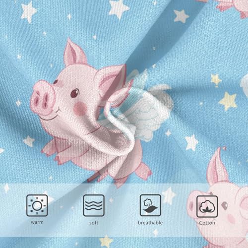 Wusikd Pink Piglets Wings Girls' Underwear Cotton Cute Girls Briefs Soft Toddler Underwear 2T3