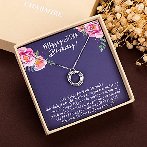 Charmire Birthday Gifts For Women 30Th 40Th 50Th Birthday Gifts For Women 925 Sterling Silver Birthday Necklace For Women Mom/Sister/Best Friend Birthday Gifts For Women #TOP2