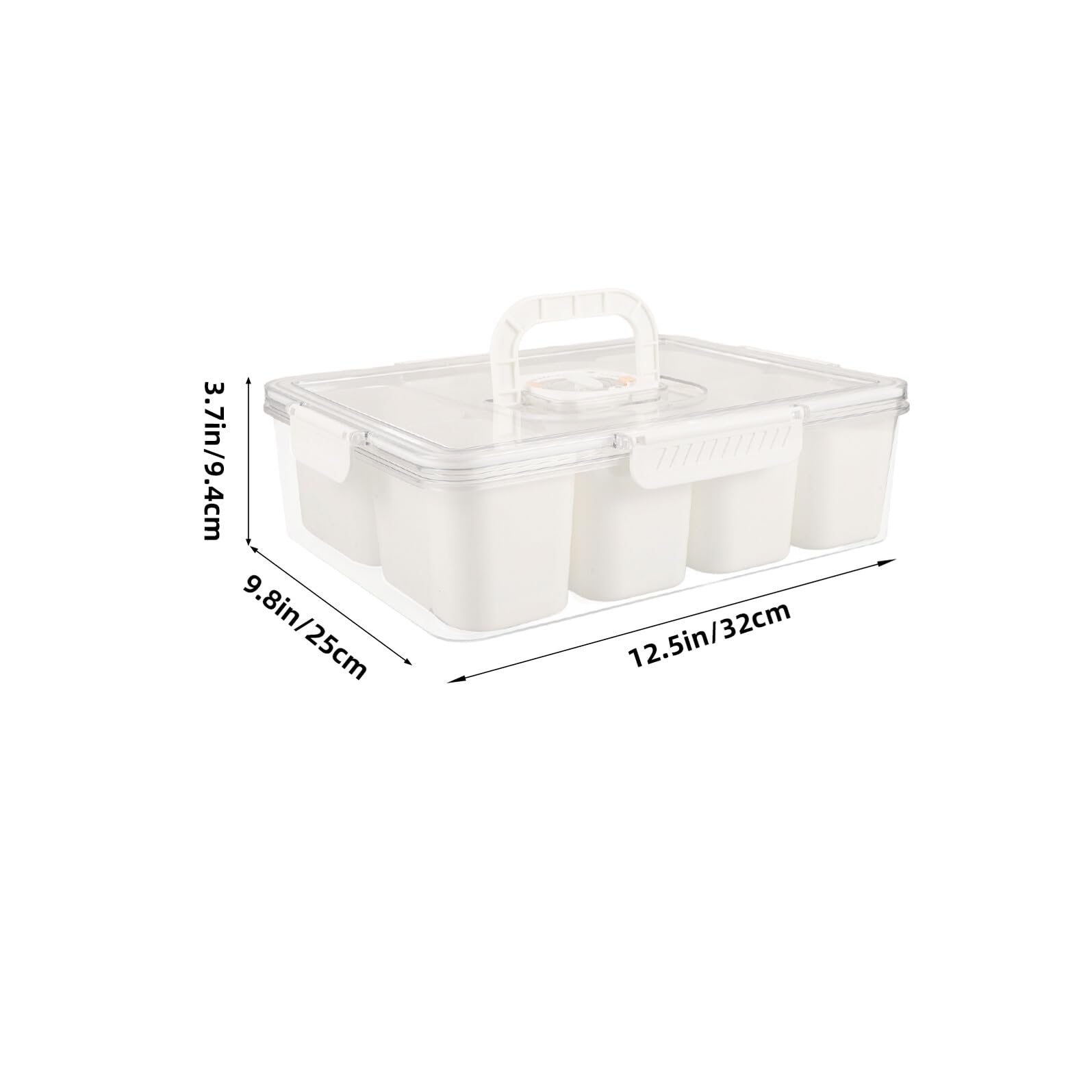 Toyvian Contenitore per Snack Scomparti Coperchio Frutta Secca Caramelle Snack Cibo Cotto Biscotti Formaggio Antipasti Frutta Verdura Carne Leggero Compatto Robusto Pulito e Ordinato