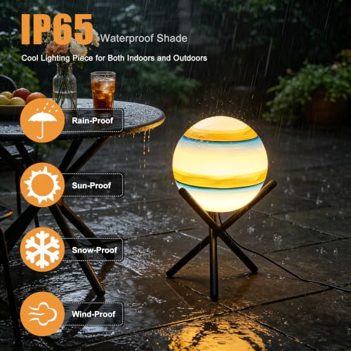 Image of Lightdot 13.8-in Globe Floor Lamp Waterproof Outdoor Patio Floor Lamp, 10W
