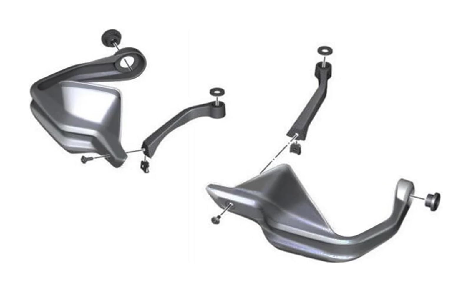 Für BMW F800GS Für Adventure F750GS G310GS G310R 2013–2023, Motorrad-Lenker-Handschutz-Schutz, Winddichter Schutzschild Motorrad Handprotektoren(Black 2)