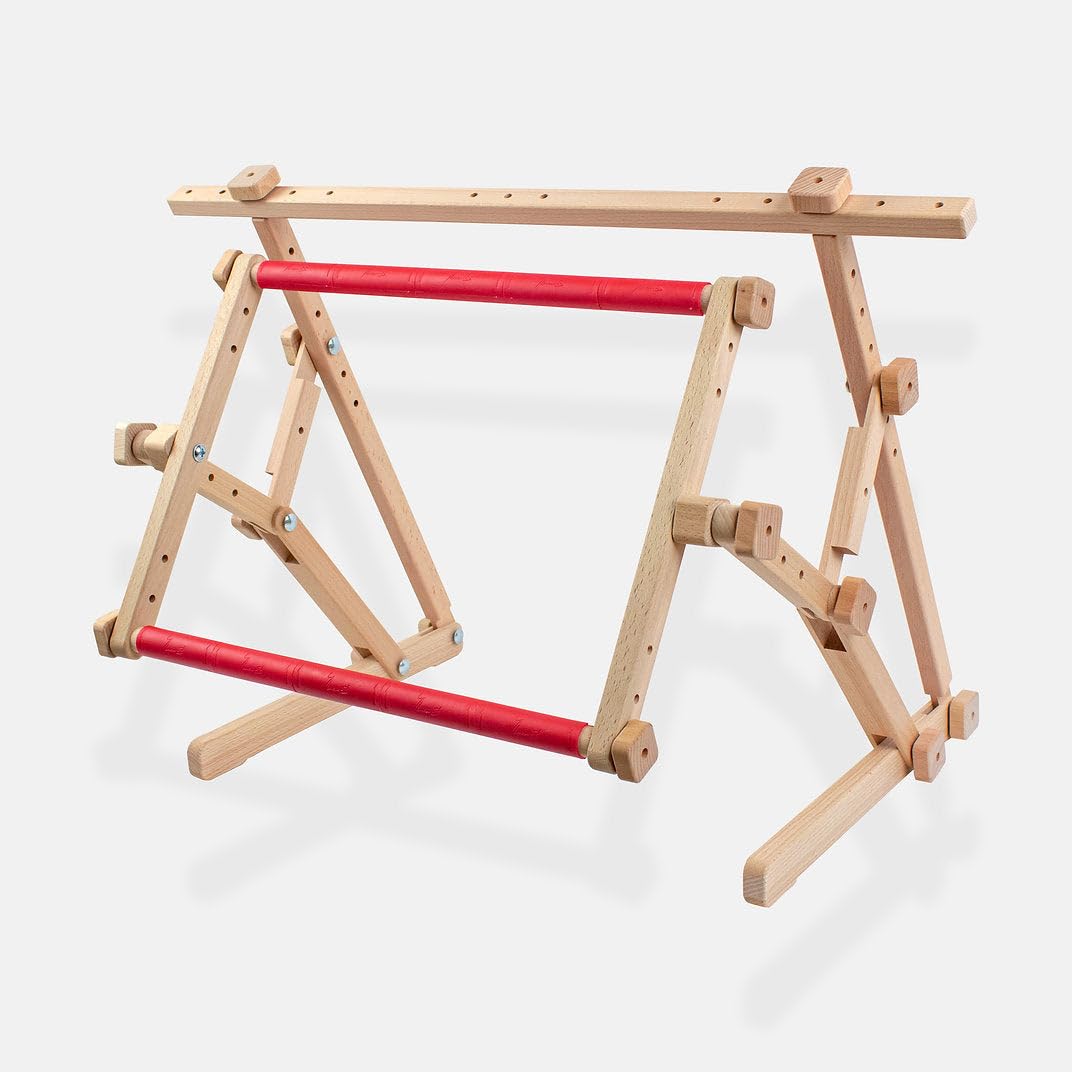 ZOCONE Supporto Per Ricamo In Legno Di Faggio Regolabile - Con 2 Telai Da 15,2 E 20,3 Cm - Girevole E Inclinabile, Base Larga - 4