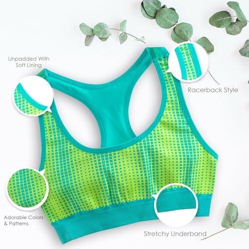 Alyce Ives Intimates Seamless Girls Sports Bra, Pack of 6- Racerback Training Bras for Girls4