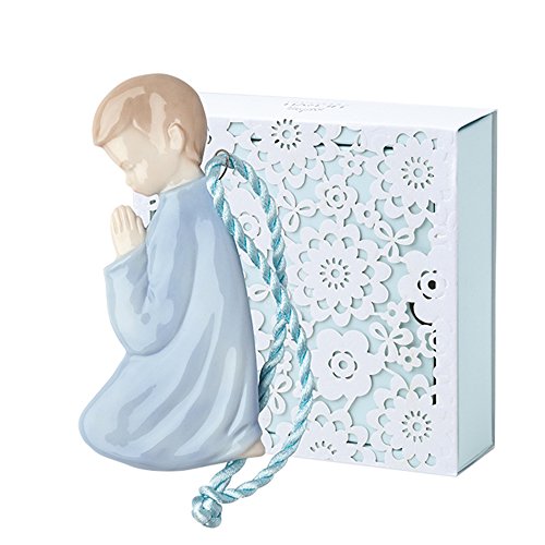  ROYAL CLASS ART. 27049 BIMBO PREGHIERA PORCELLANA BLU APP.10CM