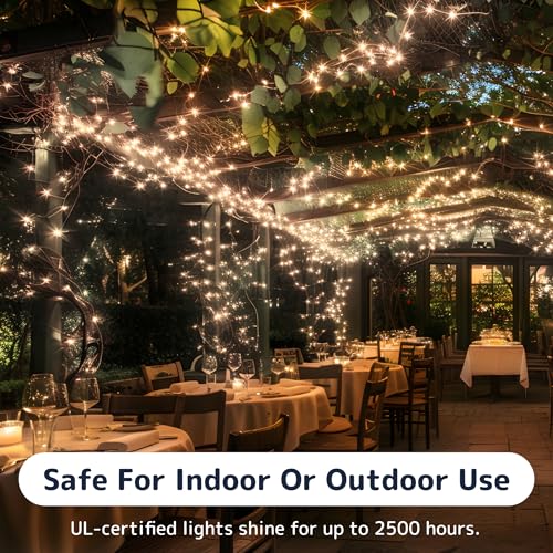 PREXTEX-10-Ft-String-Lights-with-Christmas-Tree-Lights-Warm-White-IndoorOutdoor-Decor-Mardi-Gras-Lights-for-Holidays-100-Twinkle-LED-Lights-on-White-Wire-Multi-Strand-Connectable PREXTEX 10 Ft String Lights with Christmas Tree Lights Warm White IndoorOutdoor Decor Mardi Gras Lights for Holidays 100 Twinkle LED Lights on White Wire Multi Strand Connectable