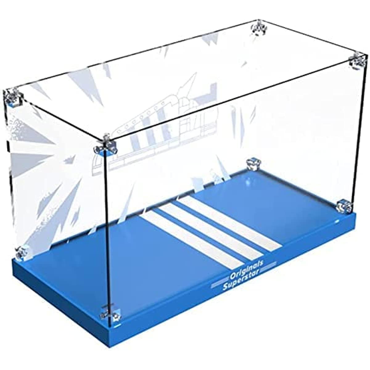 Tirff Acrylic Display Case Compatible with Lego 10282 Originals Superstar Sports Shoe, Display Case Acrylic Display Case for Lego 10282 (Model Kit Not Included)