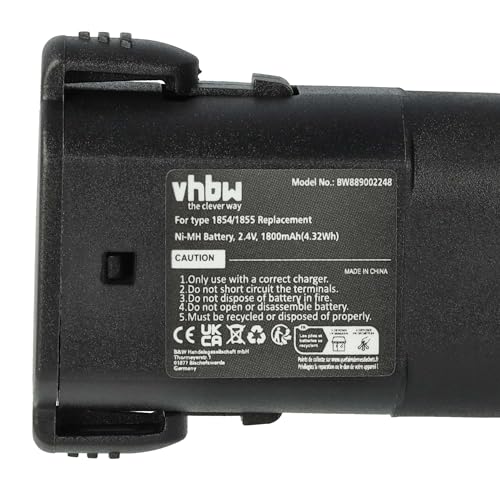 vhbw 1x Akku kompatibel mit Moser Arco 1854 Serie Schermaschine (1800 mAh, 2,4 V, NiMH)