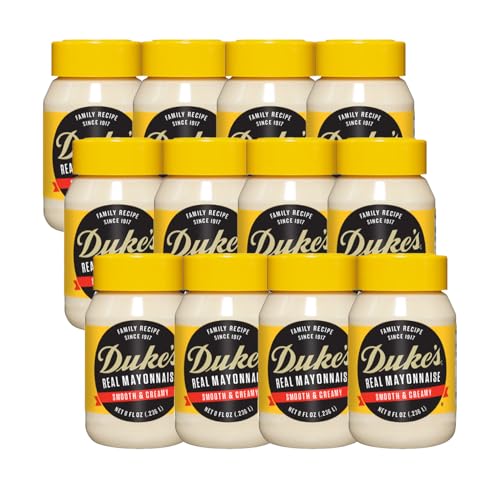 Image of Duke's Real Mayonnaise Jar - Original Smooth & Creamy Taste, 8 Ounce (Pack of 12)