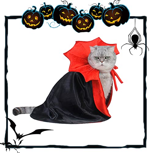 Disfraz Vampiro para Gatos y Perros Pequeños Mediano Rojo miniatura 6