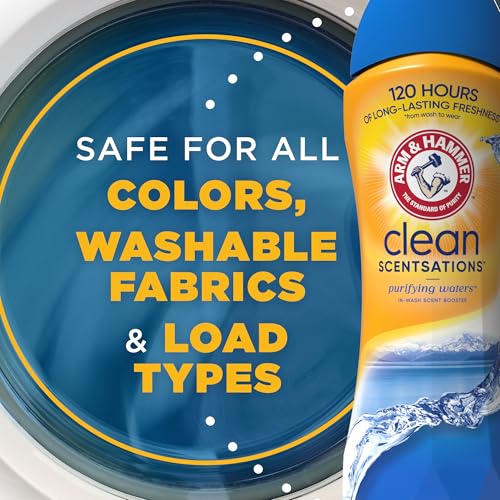 arm amp hammer clean scentsations in-wash scent booster laundry scent booster purifying waters scent 45 oz