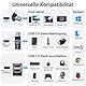 KiWiBiRD Mini USB-Hub mit Mehreren USB-Anschlüssen Splitter Erweiterung Adapter (1x USB 3.0, 2X USB2.0) für Laptop MacBook Desktop-PC kompatibel mit Flash-Laufwerk Drucker Tastatur Mäuse Headset