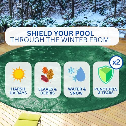 Cobertor de Piscina Invierno Swimline Blanco Redondo 33 FT miniatura 2