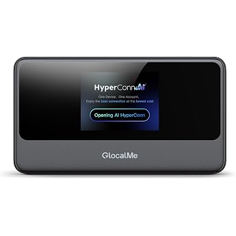 GlocalMe MeowGo Mobile WLAN Router with AI-HyperConn | SIM-free, 4G LTE router up to 390 Mbps, coverage in 200 countries, mob