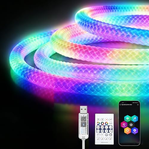 ShineBurky Tira LED Neón 360 Grados RGB