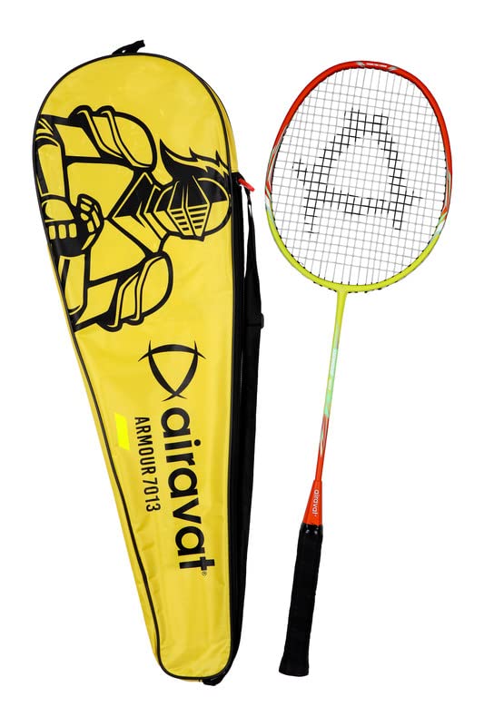 Airavat Armour Badminton Racket, Full Size Carbon Badminton Racquet, Red-picture-21