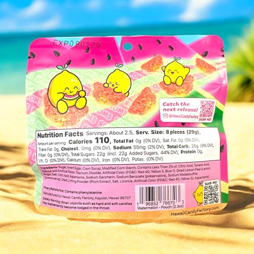 NOMS Watermelon Li Hing Lemon Peel Gummy Snacks miniatura 2